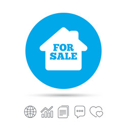 for sale sign icon real estate selling vector image