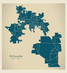 modern city map - orlando florida of the usa vector image