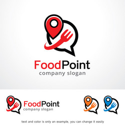 food point logo template design vector image