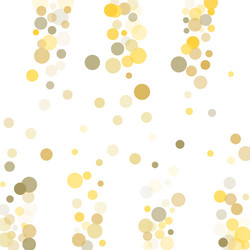 golden dot confetti on white background vector image