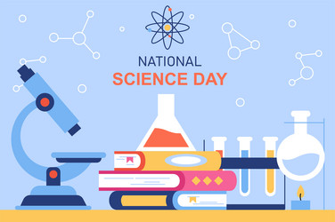 national day science poster microscope stack vector image