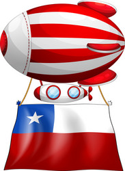 a stripe-colored balloon with the flag of chile vector image