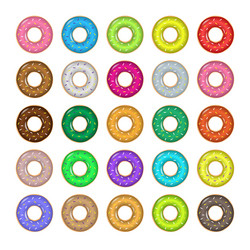 Sweet donut set vector