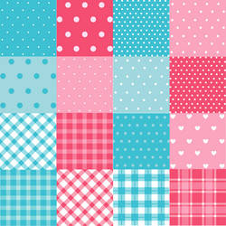 Set seamless baby patterns vector