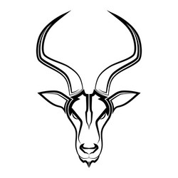 line art impala head suitable for use vector image