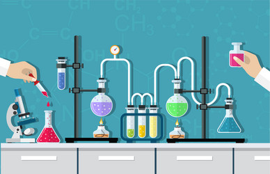 medical laboratory desktop vector image