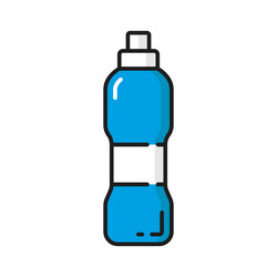 sport water bottle isolate container with lid icon vector image