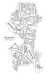 modern city map - seattle washington vector image