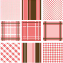 set of plaid patterns vector image