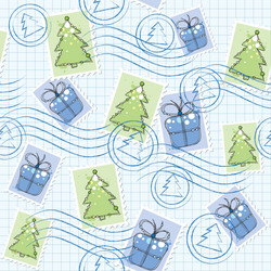 christmas seamless pattern vector image