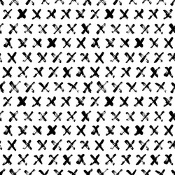 black crosses seamless pattern vector image