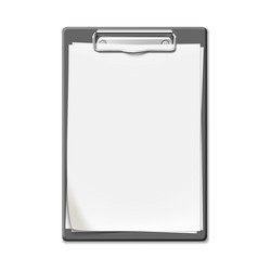 clip board with blank list sheet attached vector image