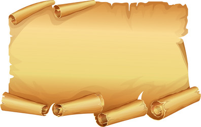 big golden scroll of parchment vector image