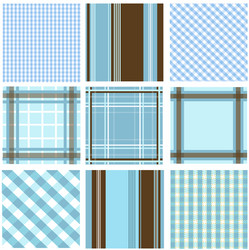 set of plaid patterns vector image