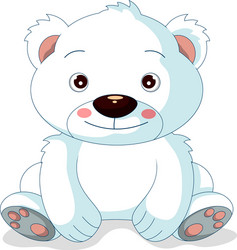 Cute polar bear cartoon vector