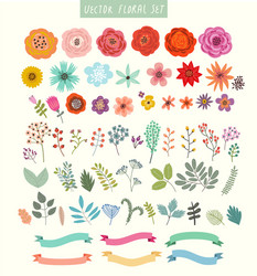 floral set vector image