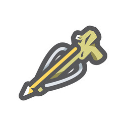 spear gun harpoon icon cartoon vector