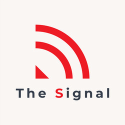 simple elegant warless signal logo template vector image