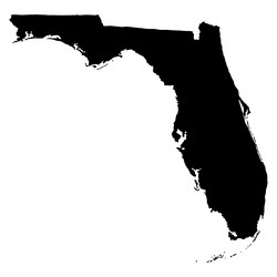 florida state map silhouette vector image