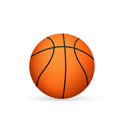 Basketball ball isolated on white background vector