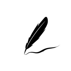 feather pen ink icon isolated sign symbol vector image