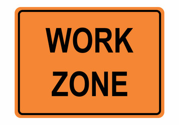 work zone sign vector image