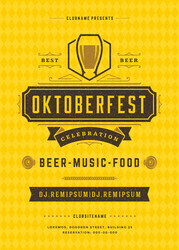 oktoberfest beer festival celebration retro vector image