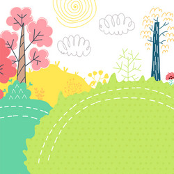 doodles cute card vector image