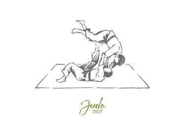 judo eastern martial arts karate sparring vector image