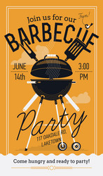 bbq party poster vector image