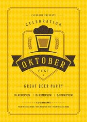 oktoberfest beer festival celebration retro vector image