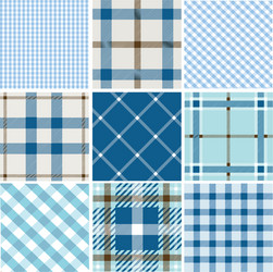 set of plaid patterns vector image