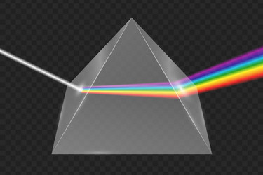 glass pyramid refraction light vector image