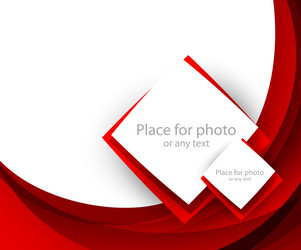 red brochure with squares vector image