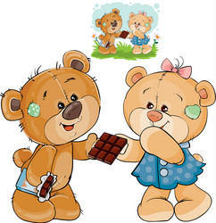 a brown teddy bear sweet vector image