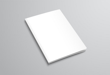 template of white blank brochure on gray vector image