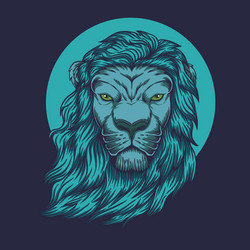 lion head vector image