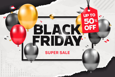 black friday sale banner vector image