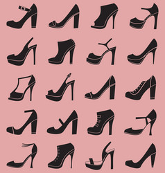 fashion shoes icons vector image