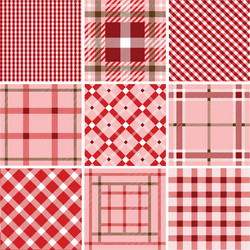 set of plaid patterns vector image