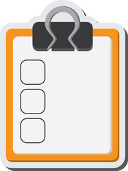 Clipboard with check list icon vector