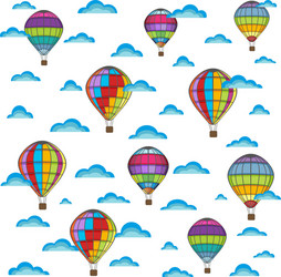 air balloon composition vector image