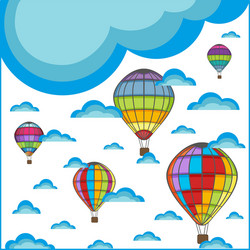 air balloon composition vector image