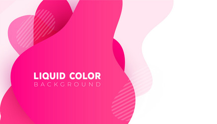 Plastic liquid waves banner template vector