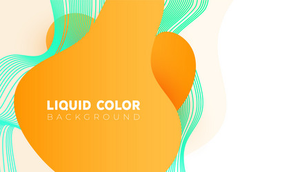 Plastic liquid waves banner template vector