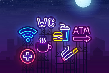 night city sign neon vector image