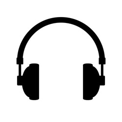 Headphones icon on white vector