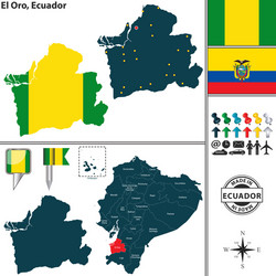 map of el oro ecuador vector image