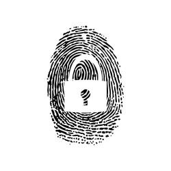 fingerprint security background vector image