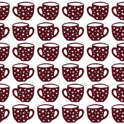 cups seamless pattern vector image